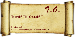Turák Ottó névjegykártya